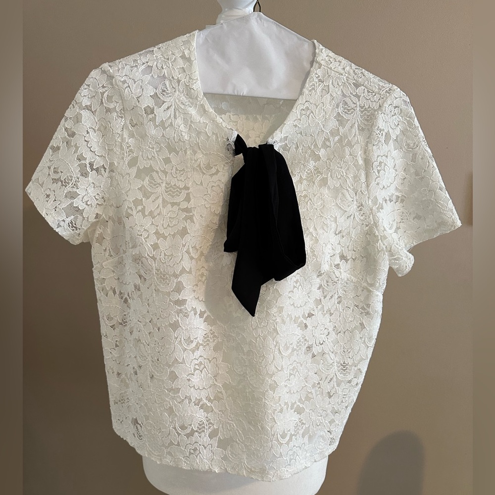 White & black top